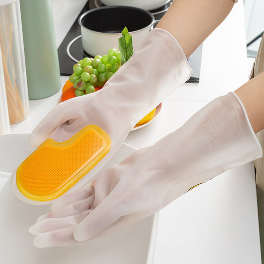 Kitchen Cleaning Dishwashing Silicone Gloves
